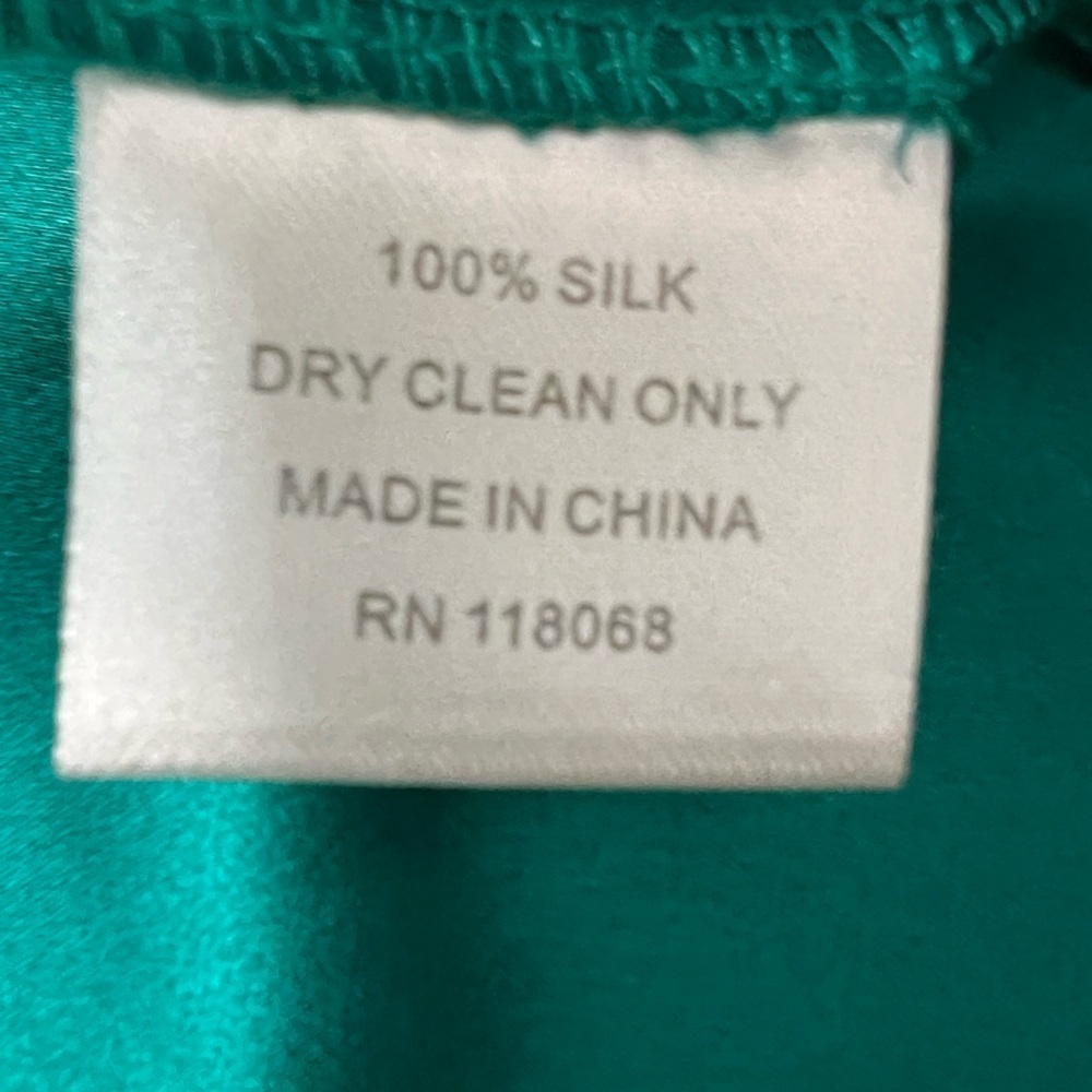 Silk Emerald Green Dress | Size S - Picture 12 of 15